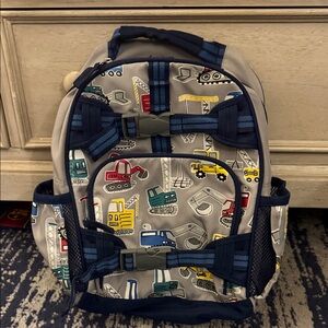 Pottery Barn Kids Construction Backpack - Gray and Blue